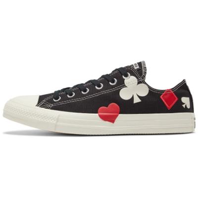 Chuck Taylor All Star Low Deck of Card Unisex Sneakers Black Enamel-Red Erget 165670C