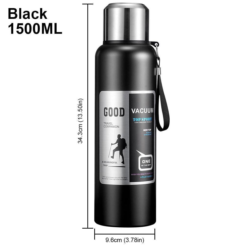 600-2000ml Water Bottle Outdoor Portable Insulation Tumbler Bottle Stainless Steel Tea Coffee Cold and Hot Thermal Thermos