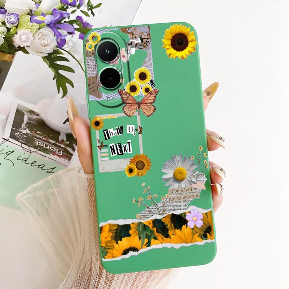 For Xiaomi Poco M7 Plus Case PocoM7 4G Pretty Girl Sunfower Painted Phone Case For Xiaomi Poco M7 Pro PocoM7 Plus 5G Soft Fundas