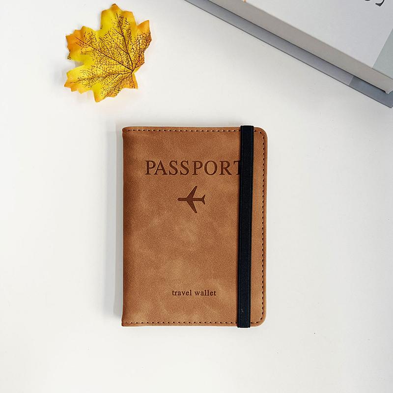 Travel Passport Holder Waterproof PU Leather Passport Cover with Card Slots Portable Document Organizer for Men Women Trip