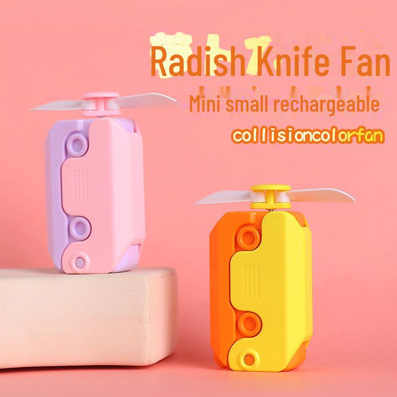 Tragbarer Doppelnutzungs-Karottenmesser-Ventilator: Mini Handheld & Elektrischer Wiederaufladbarer Kühler
