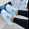 New Large-sized Thick-soled Sports Women's Shoes and Shallow Lace-up Casual Sneakers