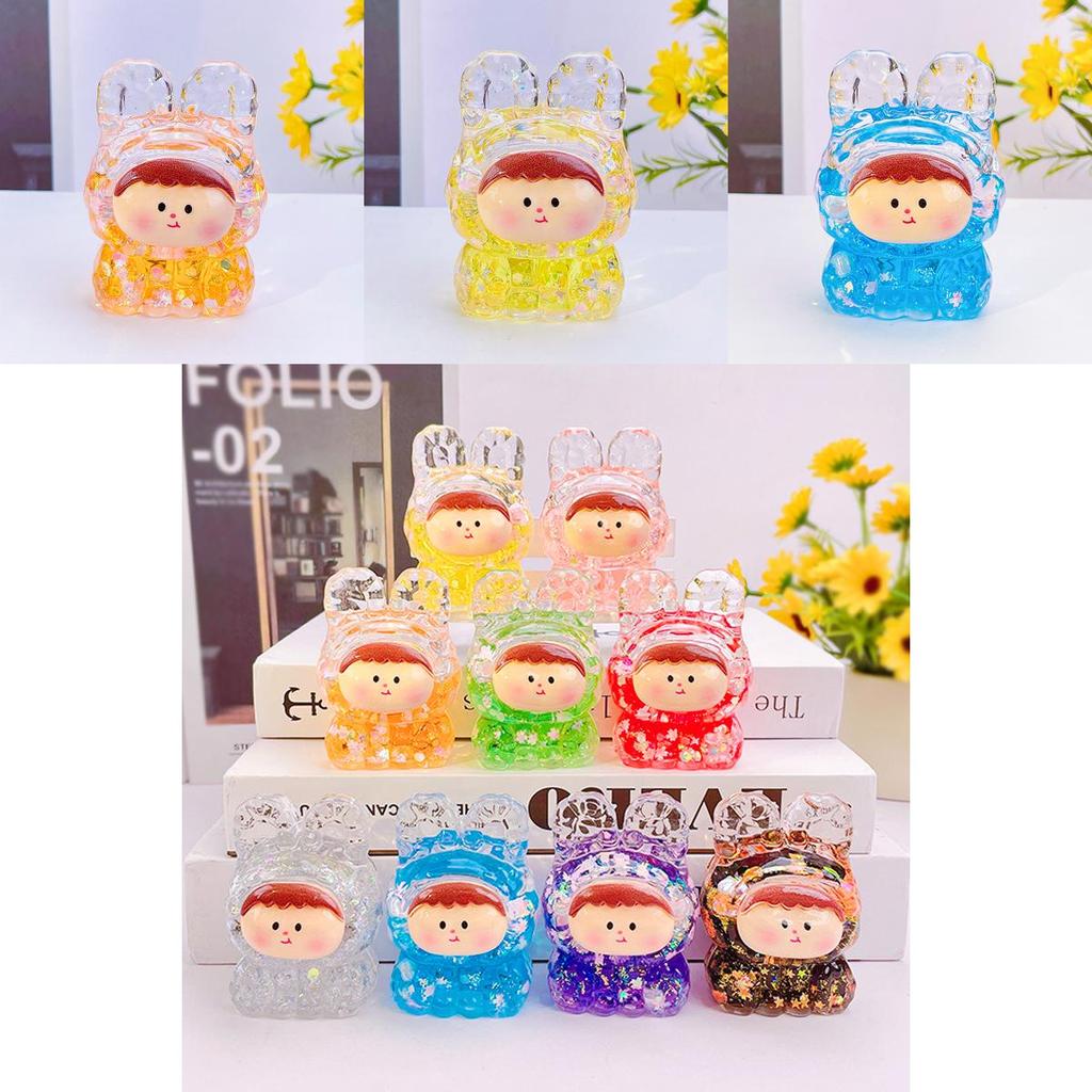 Adorable Cartoon Lilith Figurine Nightlight With Glowing Glitter For Home Decor