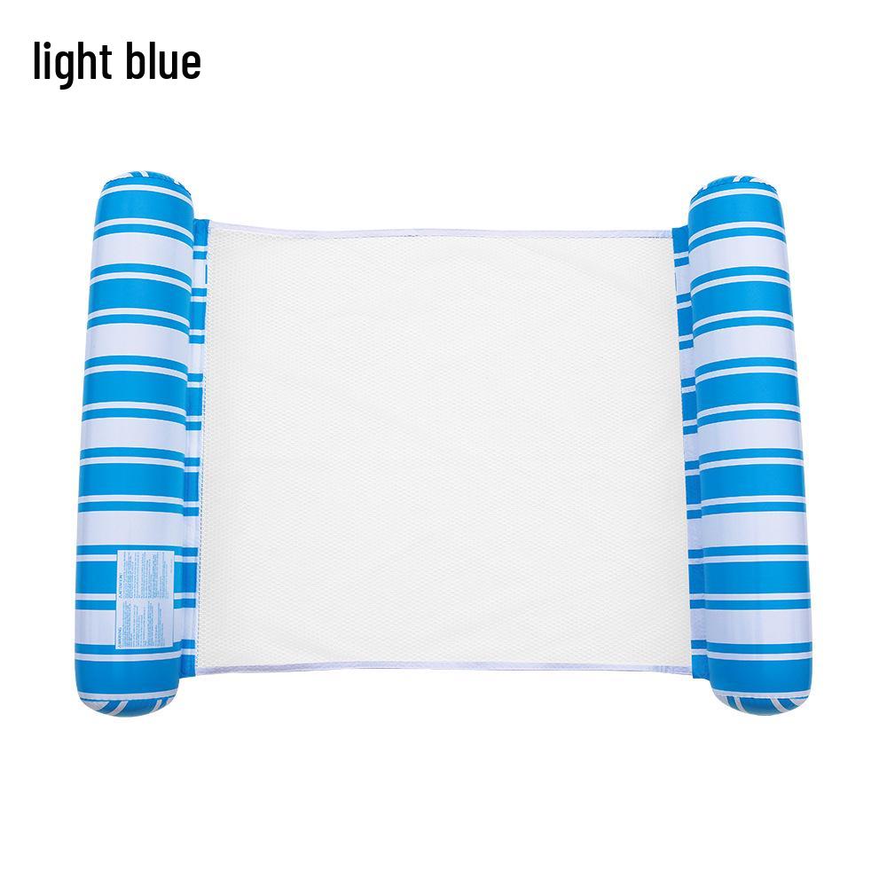 Striped Inflatable Water Hammock - New Cylindrical Pool Float & Recliner
