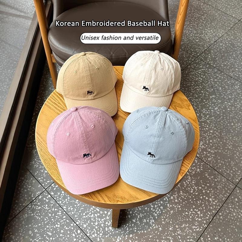 1Pcs Fashion Cartoon Fox Embroidery Baseball Caps Men Women Hip Hop Hat Summer Breathable Sun Mountaineering Hat