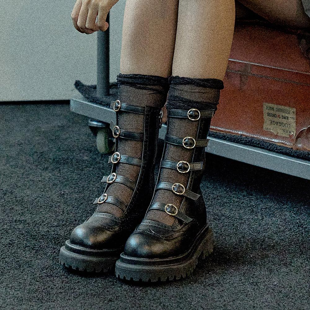 Shoehi Luella Belted Walker Boots_B2555