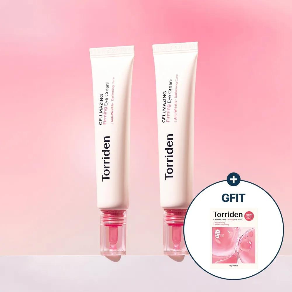 [Pack of 2] TORRIDEN Cellmazing Low Molecular Collagen Firming Eye Cream 30ml + (Free Gift: 1 Gel Mask)