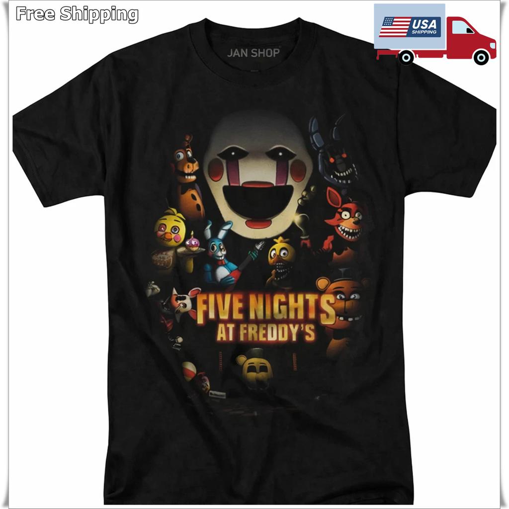 Five Nights At Freddy's FNAF Help Wanted, Fazbear Horror Game Graphic Tee Unisex