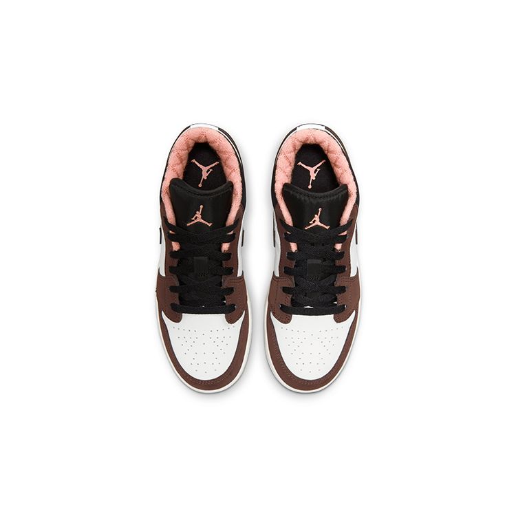 Air Jordan 1 Low SE GS Light Chocolate Kids Sneakers Brown Black Sail DM0589-200