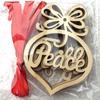 New Christmas Tree Wood Hanging Hollow Letters Wood Pendant Ornaments Xmas Tree Decorations