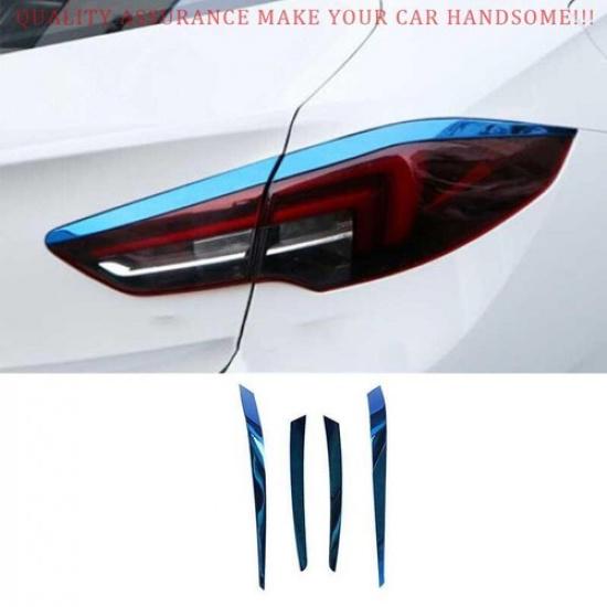For Buick Regal 2018-2020 Blue Titanium Rear Headlight Eyebrow Eyelid Strip Trim