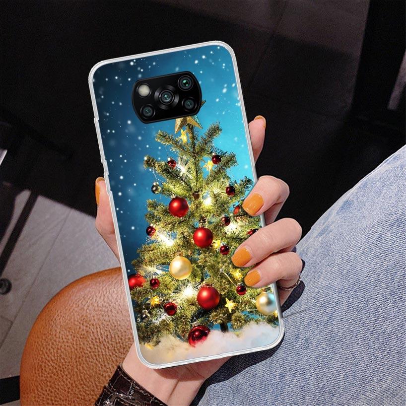 Frohe Weihnachten Baum Schnee Handyhülle Für Xiaomi Poco X7 X6 X5 Pro F7 Ultra Redmi 15C 15 13C 13 12C 12 10 10A 10C 9 9A 9C 9T Hülle