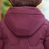Medelålders Damjackor Vinter Korta Kappor Med Huva Eleganta Tjocka Varma Plus Size Parkas för Kvinnor Ytterkläder