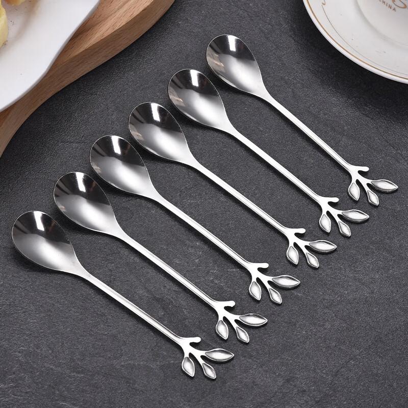 Stainless Steel Leaf Dessert Utensil Set