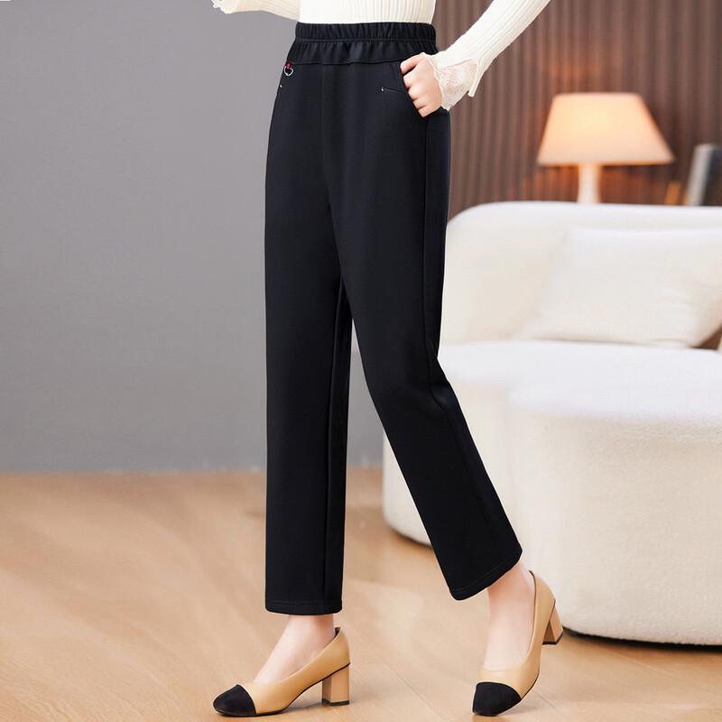 Pasteur Women s Elastic Waist Straight-Leg Casual Pants 2XL