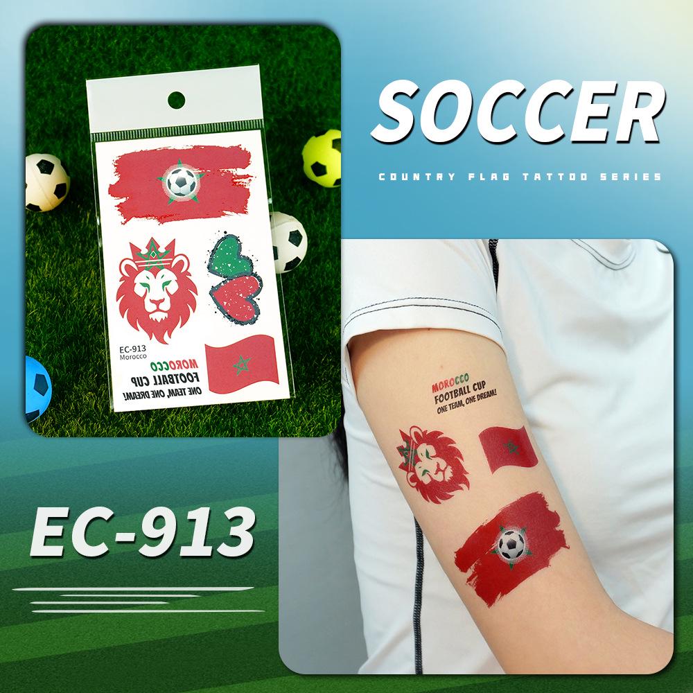 

World Cup Flag Tattoos: Fan Party Temporary Face Stickers for Sports Events 75*120mm