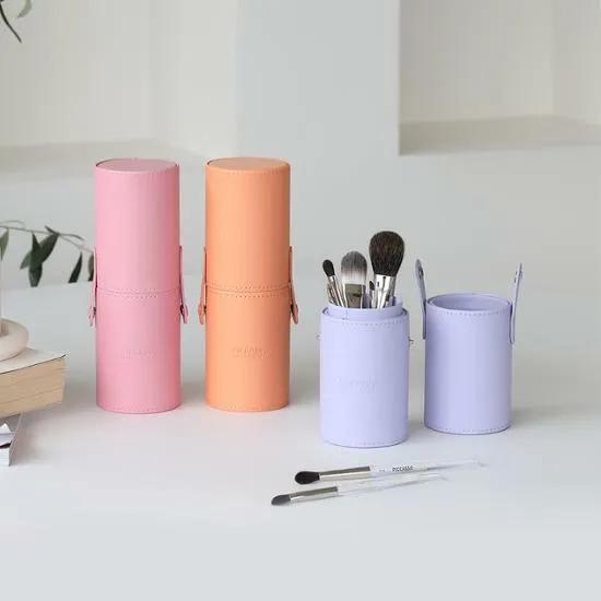 PICCASSO Collezioni Leather Cylinder Brush Case #Purple