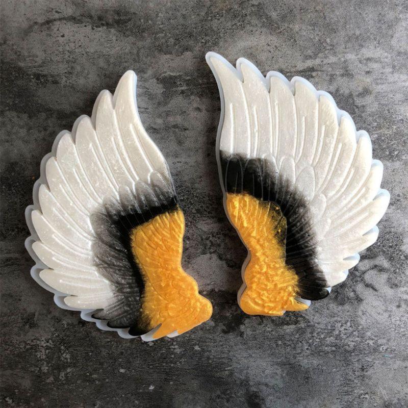 Angel Wings Silicone Molds Epoxy Resin Casting Molds for Jewelry Making Crafs DIY Pendant Necklace for Key Chain Decor