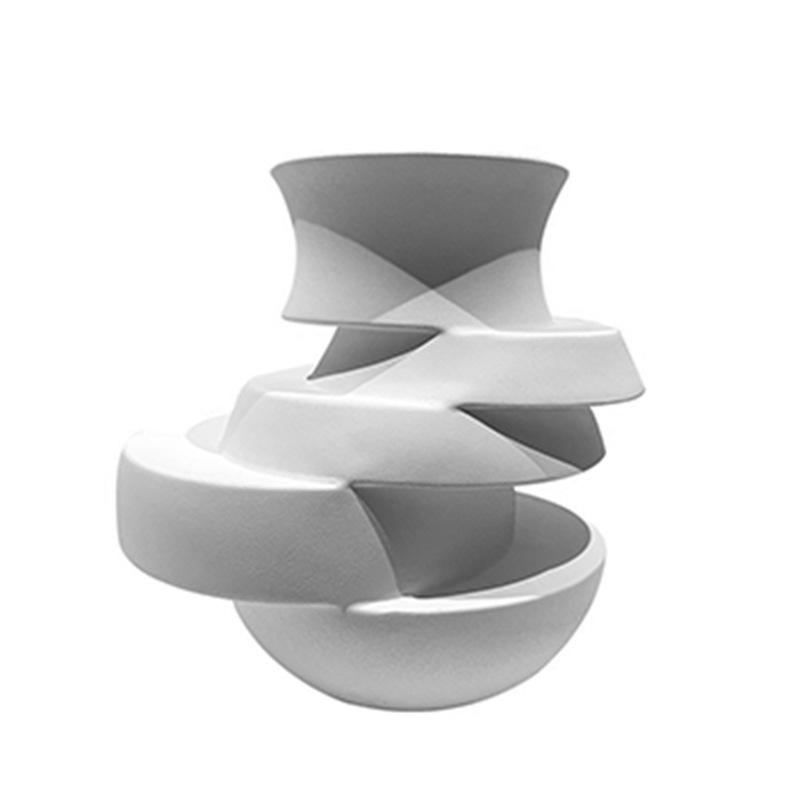 Abstrakte Geometrische Schwarz Weiß Kaskadierende Vase Harzvasen Kunstwerk Dekorationen Blumenarrangements Zubehör Heimdeko