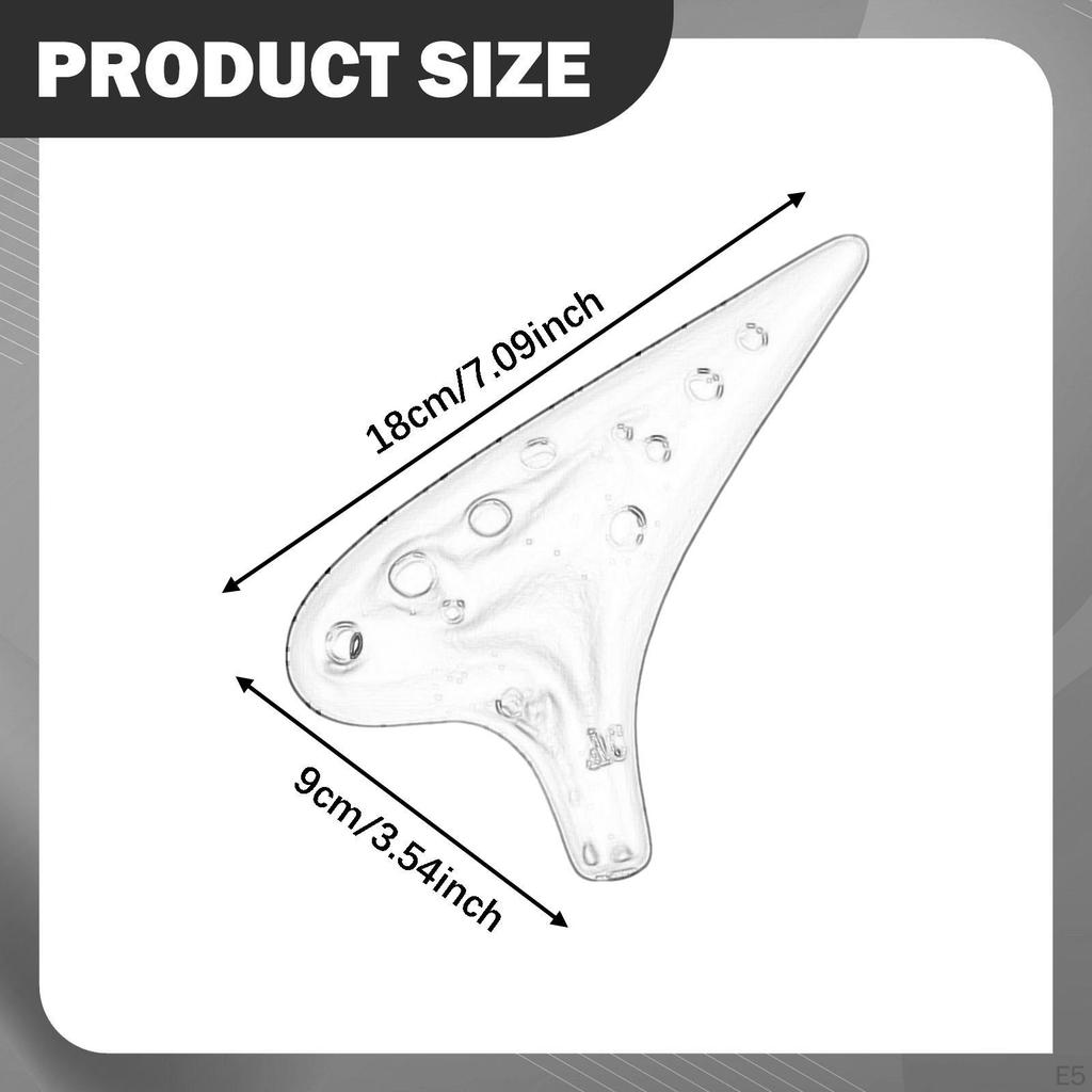 12 Hole Alto C Ocarina Practical Portable with Storage Bag Tenor for Children Beginners