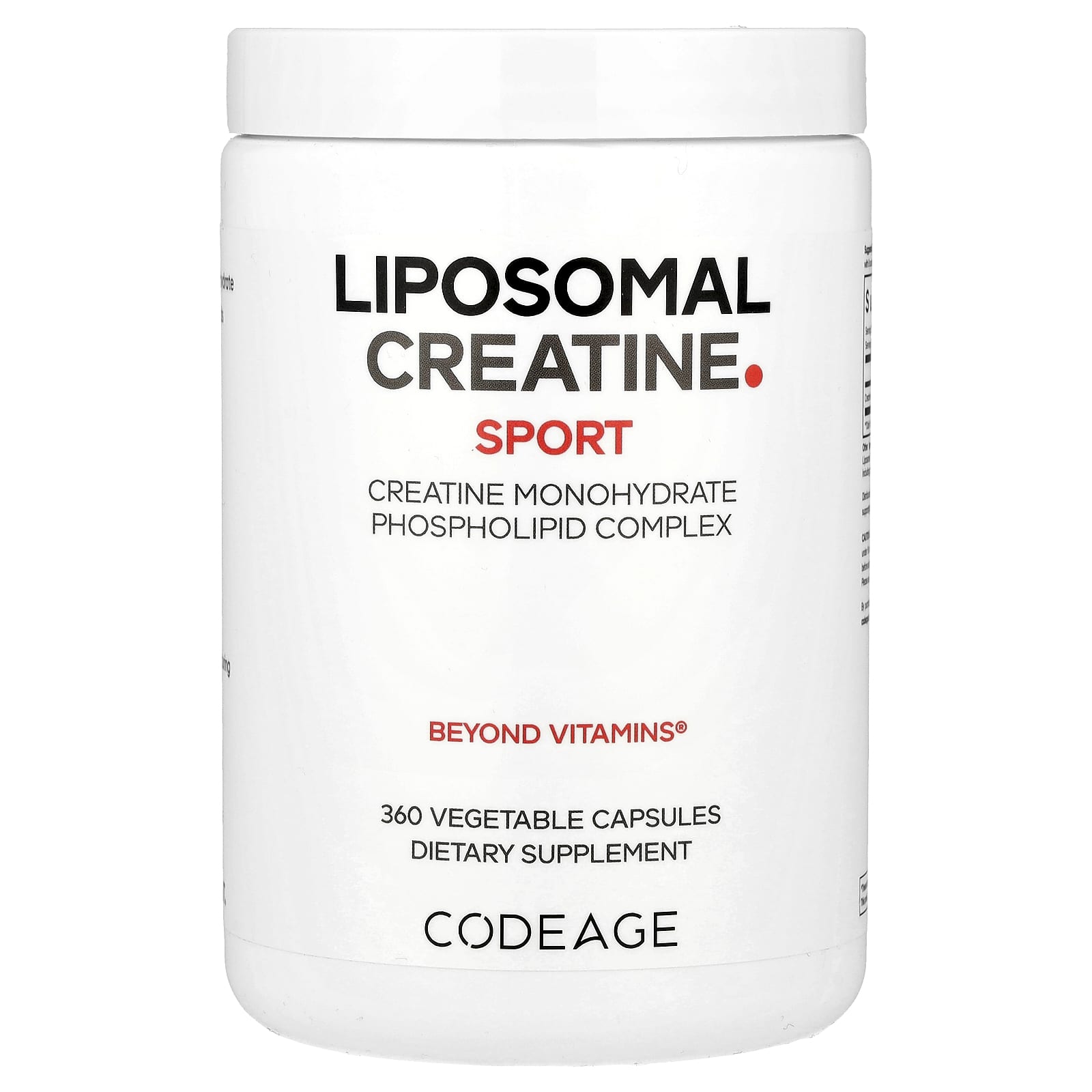 

Sport, Liposomal Creatine, Veggie Capsules 360 (625Mg per Capsule)