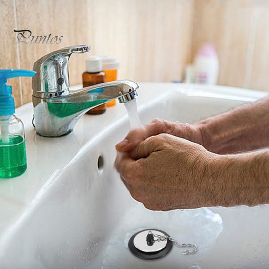 Tappo di Gomma per Scarico Lavandino con Catena Design con Gancio Montato Strumento per la Prevenzione dell'Ostruzione del Lavandino Essenziale per il Proprietario di Casa Accessorio per Lavandino