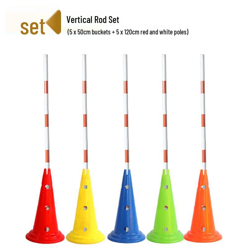 Agility Training Slalom Poles and Cones Set