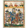 Medieval Antique European Art Posters Lovers On Horse Prints Canvas Printing Retro Wall Picture for Living Room Home Decoration