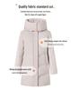 2025 Winter Hooded Mid-Length Down Jacket for Middle-Aged & Elderly Women - Fashionable, Cold-Proof White Duck Down Mom Coat