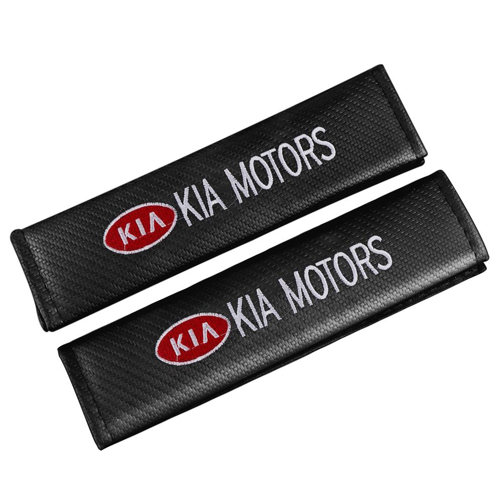 1/2Pcs Car Leather Seat Shoulder Belt Pad Accessorie For KIA Sportage GT RIO Ceed Picanto Pegas Sorento Niro Soul Cerato Borrego BK7