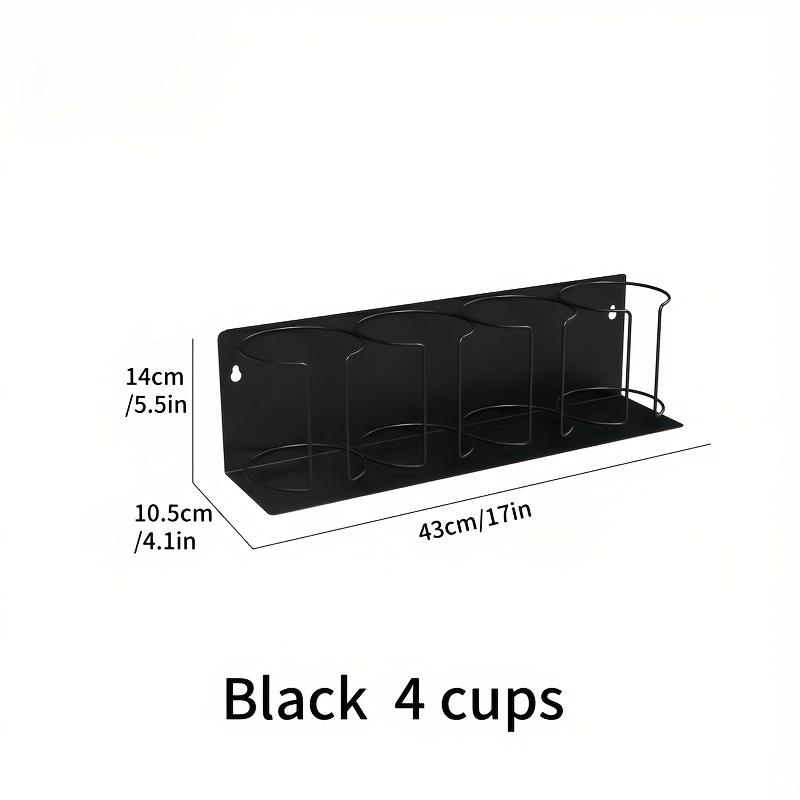 1 Magnetic Water Bottle Storage Rack Thermos Cup Organizer Cup Holder with 4 Storage Brackets Thick Material Strong Adhesion Easy To Use