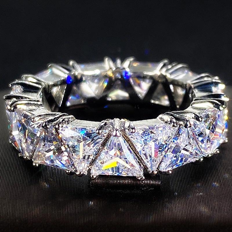 Wholesale Eternity Band Promise ring 925 Sterling silver Diamond cz Engagement Wedding Rings for women Men Finger Party Jewelry