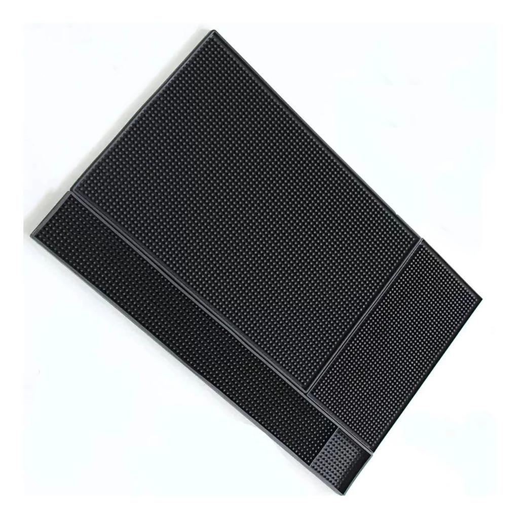 Barmatte PVC Varmeisolering Dreneringspute Svart Bardisk Sølmatte for Bar Kjøkken Restaurant