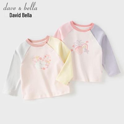 DAVE&BELLA Girls' Long-Sleeve Cotton T-Shirt