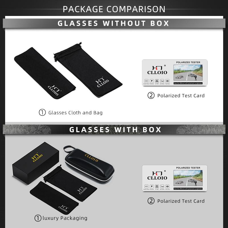 CLLOIO Quadratische photochrome polarisierte Sonnenbrille für Männer und Frauen, Mode, Reisen, Autofahren, blendfreie Sonnenbrille, männlich, Oculos de Sol