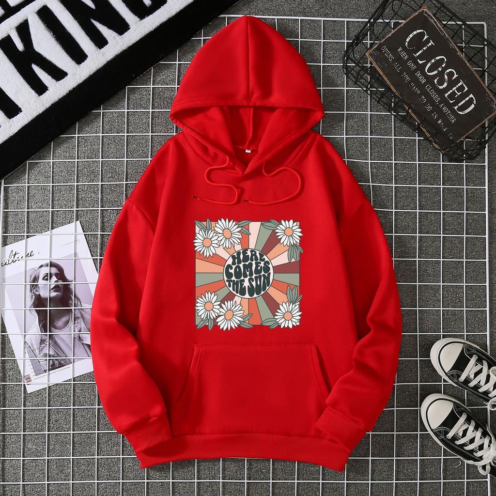 American hooded sweater women's autumn and winter Korean version fashion oversize loose coat women's clothing