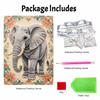 Elephant Pearl Kit DIY 5D Rhinestone Art Craft for Adults and Kids Home Party Decoration Handmade Gift