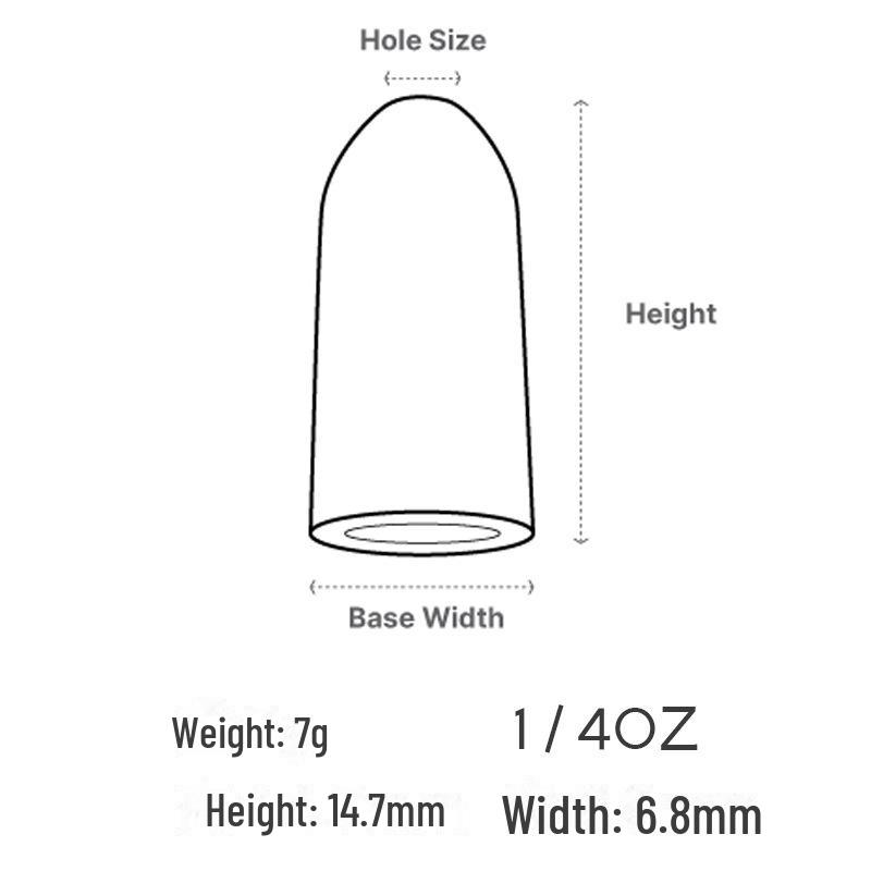 LUREPEAK Tungsten Bullet Sinking Fishing Weight - Anti-Line-Hurt, Long-Distance Casting, Anti-Hang Design