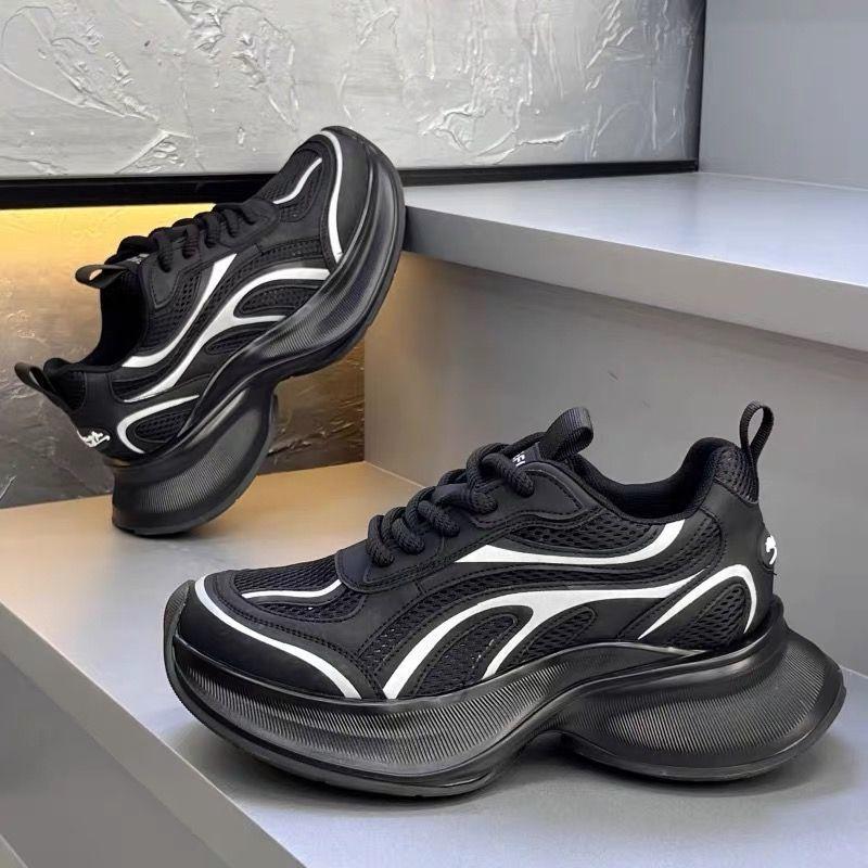 

Летний бренд Женские повседневные кроссовки для бега Модные Нескользящие Дышащие Сетчатые Спортивные Кроссовки Тренд Теннисные Кроссовки Mujer 44 чёрный