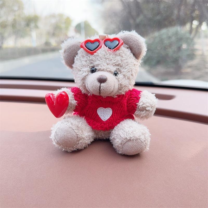 Orsetto Cartone Animato Carino Decorazione Cruscotto Auto Statuina Peluche Ornamento Interno