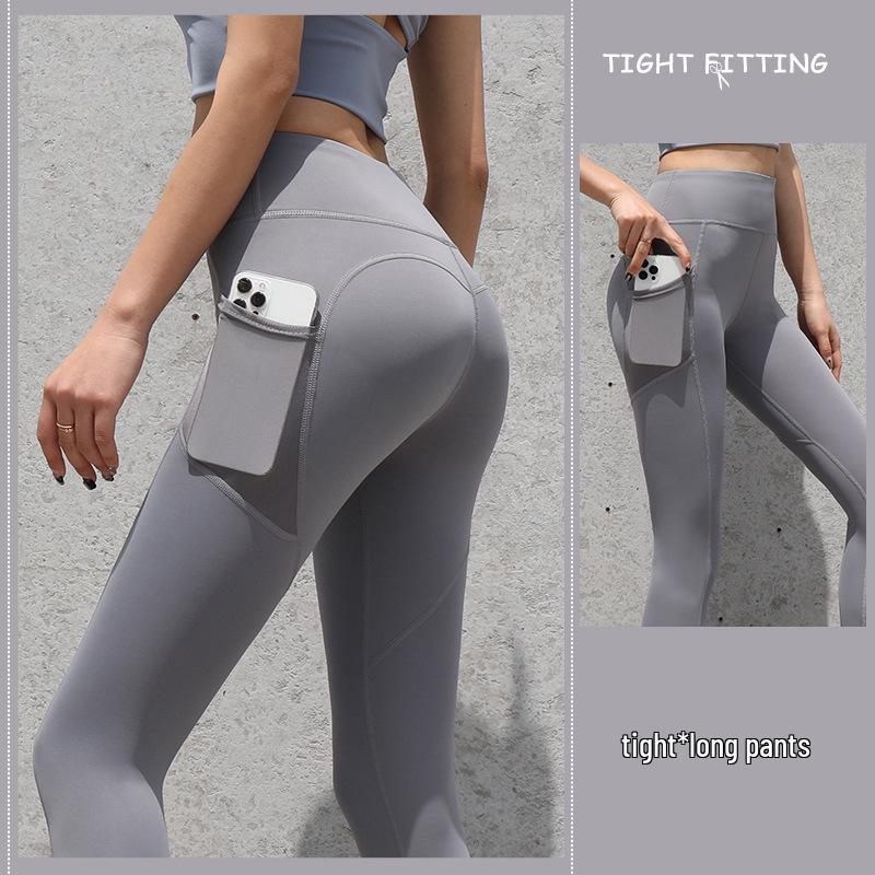 2025 Spring/Summer High Waist Anti-Roll Yoga Pants - High Elastic, Peach Butt, Tight Abdomen Control Fitness Pants