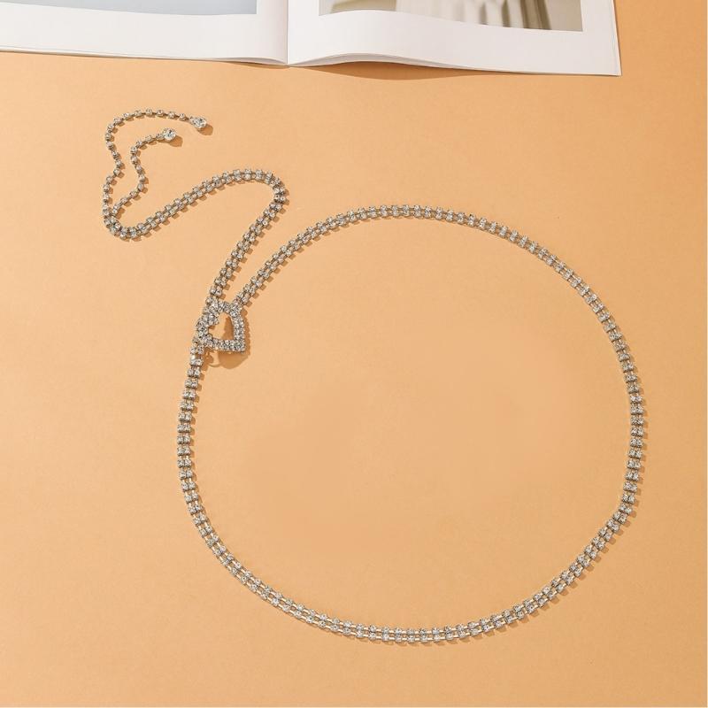 Gothic Waist Belt Stylish Rhinestones Waist Chain Belt Elaborate Chain Belly Chain for Music Festival Belt Waist Chain