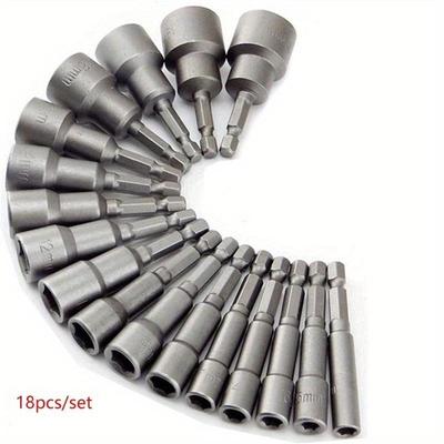 Jeu de douilles hexagonales 5mm-13mm, embouts, tourne-écrou 9/18 pièces, embouts de tournevis, outils, clés à douille pour réparation domestique
