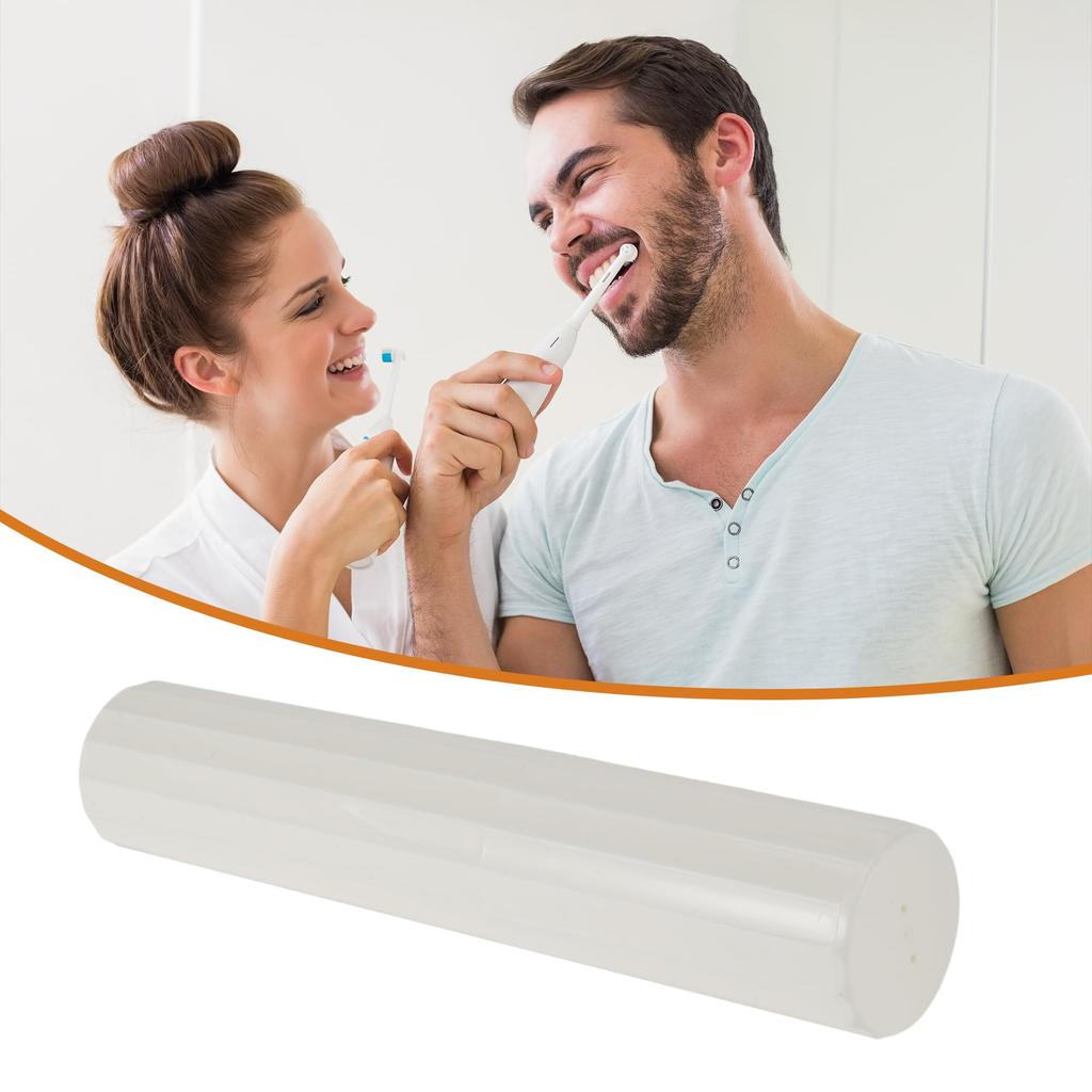 VOCOSTE Toothbrush Case Toothbrush Holder Toothbrush Toothpaste Protection Storage Case Lightweight Portable Small 2 Pieces White