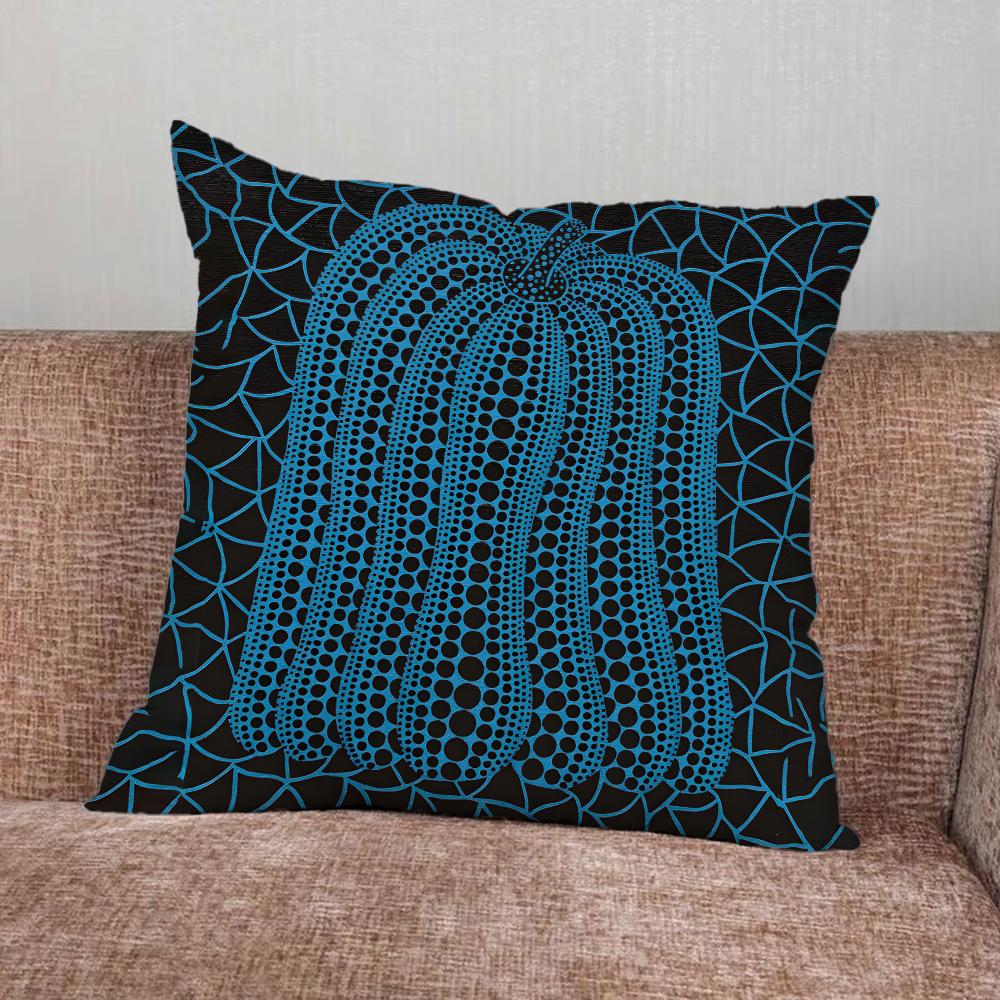 Pumpkin Yayoi Kusama Art Pillow Case For Home Bedroom Car Office Decoration Living Room Sofa Cushion Cover Suitable