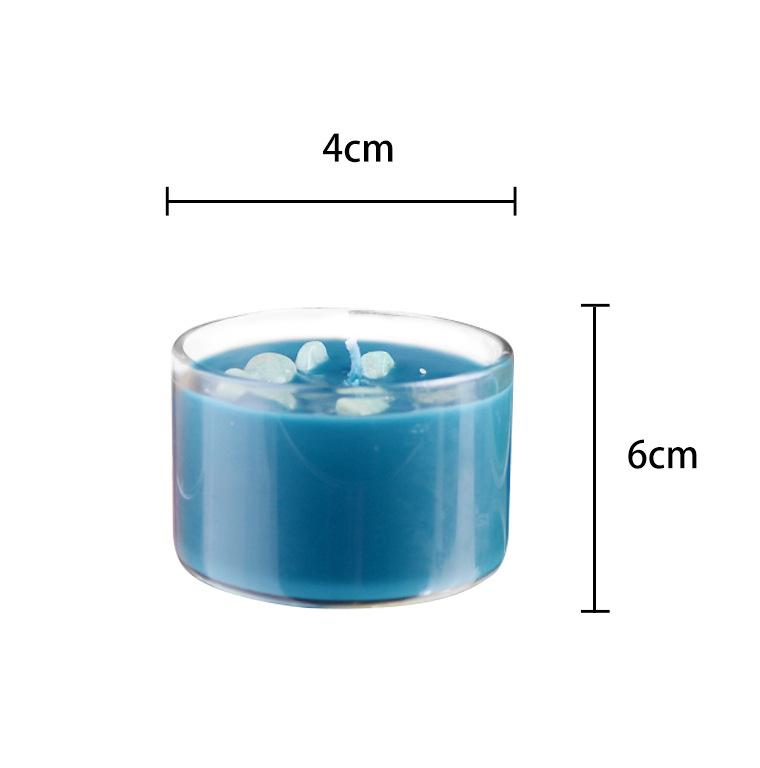 Colored Glass Cup Crystal Stone Scented Candle Wedding Souvenir Natural Fragrance Soy Wax