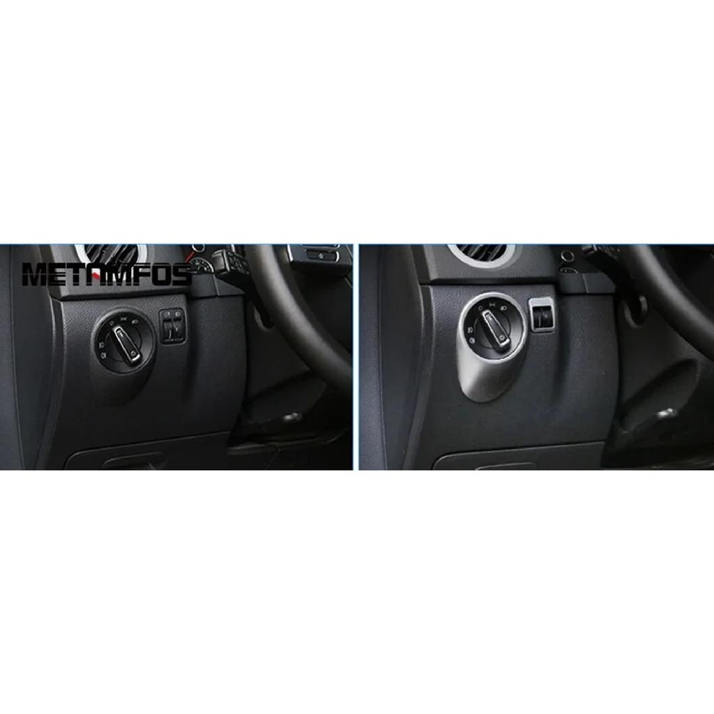 For Volkswagen Tiguan 2007-2014 2015 Matte Head Light Lamp Control Switch Cover Trim Molding Interior Accessories Car Styling