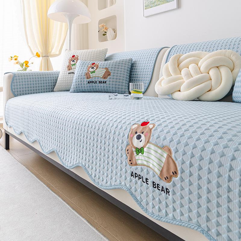 Special-Shaped Summer Cool Solid Color Sofa Cushion New Summer Mat Seat Cushion Irregular Piece Sofa Cover