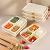 Meichu Biodegradable Corn Starch 4-Compartment Lunch Boxes with Lids