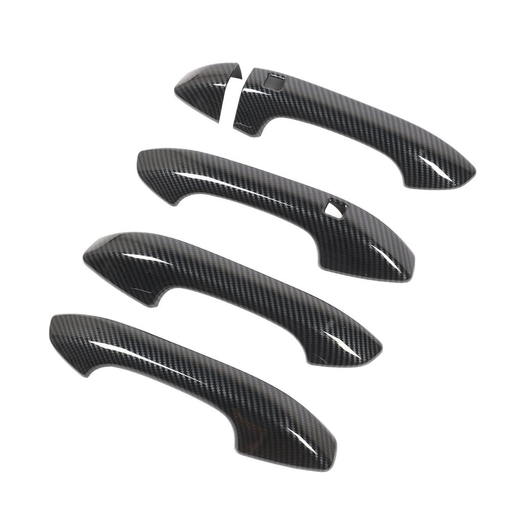 Exterior Door Handle Cover Carbon Fiber Pattern Outside Door Handle Decoration Trim Replacement for